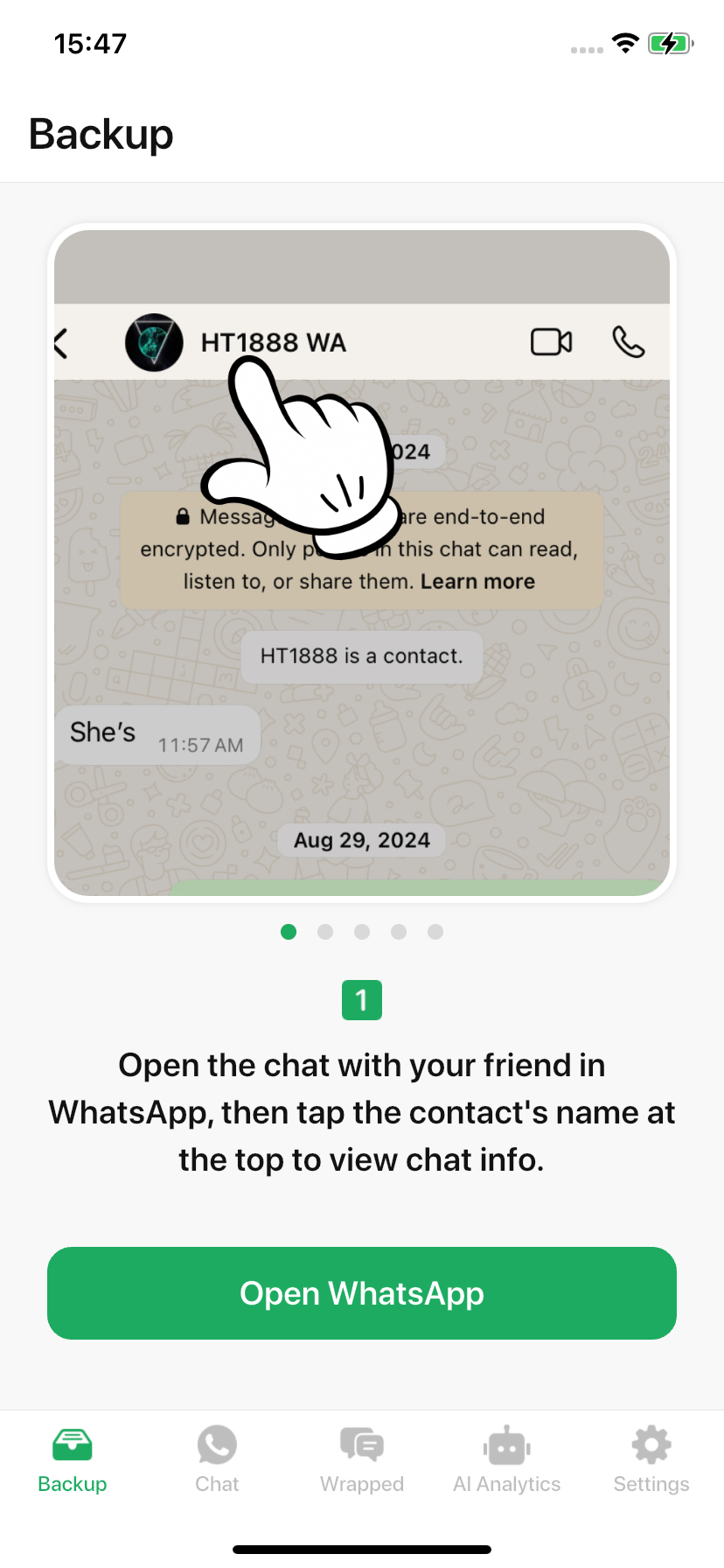 Dual Messenger backup tutorial screenshot